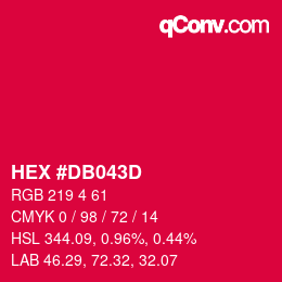 カラーコード: HEX #DB043D | qconv.com