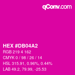 Color code: HEX #DB04A2 | qconv.com