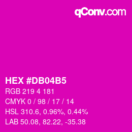 Color code: HEX #DB04B5 | qconv.com