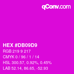 Color code: HEX #DB09D9 | qconv.com