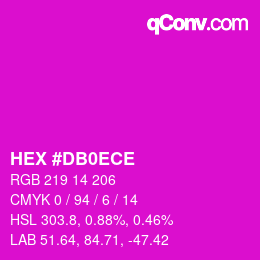 カラーコード: HEX #DB0ECE | qconv.com