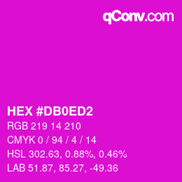 カラーコード: HEX #DB0ED2 | qconv.com