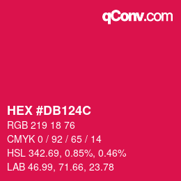 カラーコード: HEX #DB124C | qconv.com