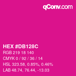 Color code: HEX #DB128C | qconv.com