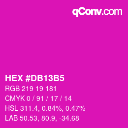 Color code: HEX #DB13B5 | qconv.com