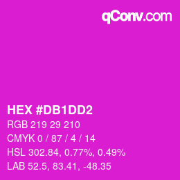 Color code: HEX #DB1DD2 | qconv.com
