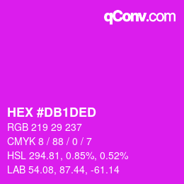 Código de color: HEX #DB1DED | qconv.com