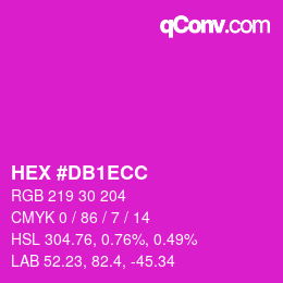 Color code: HEX #DB1ECC | qconv.com
