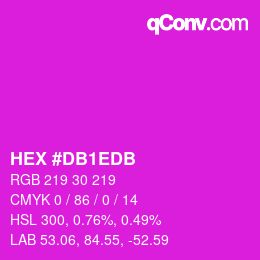 カラーコード: HEX #DB1EDB | qconv.com
