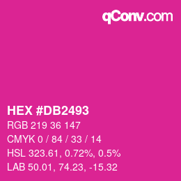 Color code: HEX #DB2493 | qconv.com
