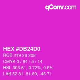 颜色代码: HEX #DB24D0 | qconv.com