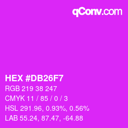 Color code: HEX #DB26F7 | qconv.com