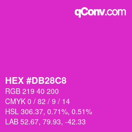Color code: HEX #DB28C8 | qconv.com