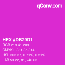 Color code: HEX #DB29D1 | qconv.com