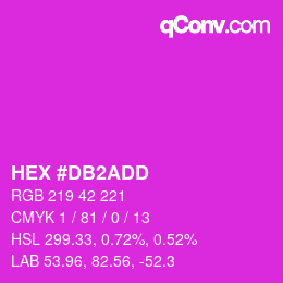 カラーコード: HEX #DB2ADD | qconv.com