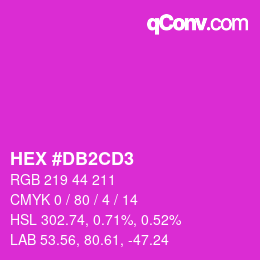 カラーコード: HEX #DB2CD3 | qconv.com