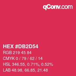 カラーコード: HEX #DB2D54 | qconv.com