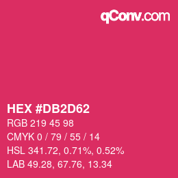 カラーコード: HEX #DB2D62 | qconv.com