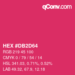 カラーコード: HEX #DB2D64 | qconv.com