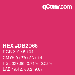 Código de color: HEX #DB2D68 | qconv.com