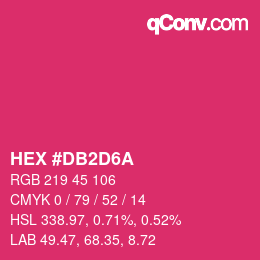 カラーコード: HEX #DB2D6A | qconv.com
