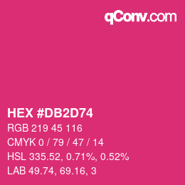カラーコード: HEX #DB2D74 | qconv.com