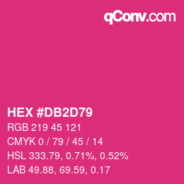 カラーコード: HEX #DB2D79 | qconv.com