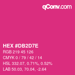 Color code: HEX #DB2D7E | qconv.com