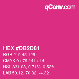 Color code: HEX #DB2D81 | qconv.com