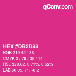 カラーコード: HEX #DB2D88 | qconv.com