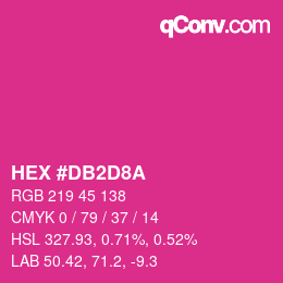 Color code: HEX #DB2D8A | qconv.com