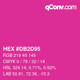 カラーコード: HEX #DB2D95 | qconv.com