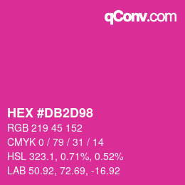 Color code: HEX #DB2D98 | qconv.com