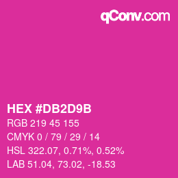 Color code: HEX #DB2D9B | qconv.com