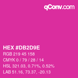 Color code: HEX #DB2D9E | qconv.com