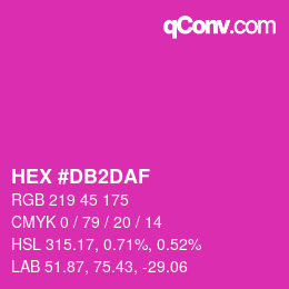 カラーコード: HEX #DB2DAF | qconv.com