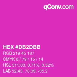 Color code: HEX #DB2DBB | qconv.com