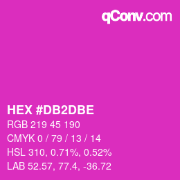 Color code: HEX #DB2DBE | qconv.com