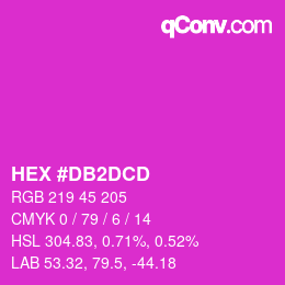 Color code: HEX #DB2DCD | qconv.com