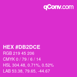 Color code: HEX #DB2DCE | qconv.com