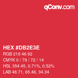 カラーコード: HEX #DB2E3E | qconv.com