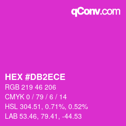 Color code: HEX #DB2ECE | qconv.com