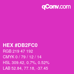 Color code: HEX #DB2FC0 | qconv.com