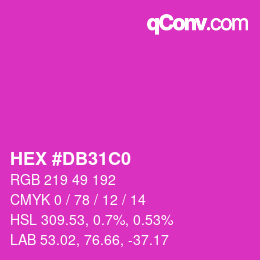 カラーコード: HEX #DB31C0 | qconv.com