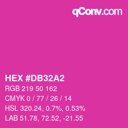 カラーコード: HEX #DB32A2 | qconv.com
