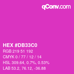 Color code: HEX #DB33C0 | qconv.com