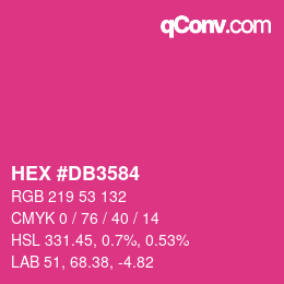 Color code: HEX #DB3584 | qconv.com