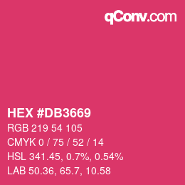 Color code: HEX #DB3669 | qconv.com