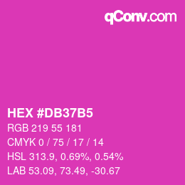 Color code: HEX #DB37B5 | qconv.com