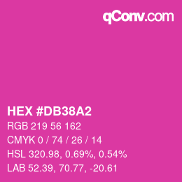 カラーコード: HEX #DB38A2 | qconv.com